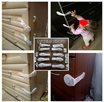 10 Stks/partij Kind Lock Bescherming Van Kinderen Vergrendeling Deuren Voor Kinderen Veiligheid Kids Veiligheid Plastic Bescherming Veiligheidsslot