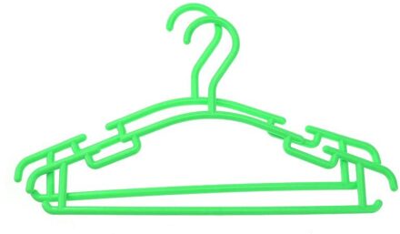 10 stks/partij Kinderen Plastic Hangers Kleding Jas Broek Bar Baby Peuter Hanger Cabide Kleerhanger Haak groen