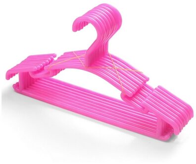 10 stks/partij Kinderen Plastic Hangers Kleding Jas Broek Bar Baby Peuter Hanger Cabide Kleerhanger Haak paars
