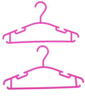 10 stks/partij Kinderen Plastic Hangers Kleding Jas Broek Bar Baby Peuter Hanger Cabide Kleerhanger Haak Roze