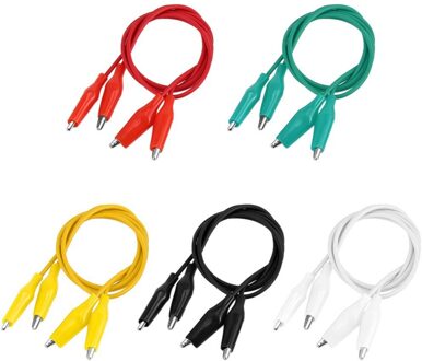 10 Stks/partij Kleine Kleurrijke Krokodil Klem Test Lijn 50Cm Dubbele Kop Onderhoud Traverse Krokodil Kabel Alligator Jumper Draad