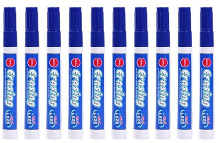 10 Stks/partij Kleurrijke Whiteboard Pen Zwart Wit Rood Board Markers Schoolbenodigdheden Kinderen Tekening Pen Voor Kleding Graffiti blauw