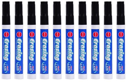 10 Stks/partij Kleurrijke Whiteboard Pen Zwart Wit Rood Board Markers Schoolbenodigdheden Kinderen Tekening Pen Voor Kleding Graffiti