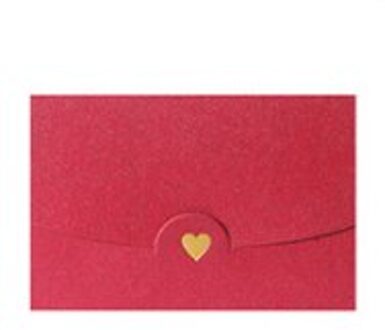 10 Stks/partij Leuke Enveloppen Set Kleine Parel Mini Hart Brief Vintage Papier Envelop Voor Trouwkaarten Kaart Stationaire rood
