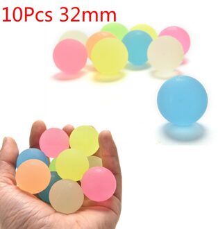 10 Stks/partij Lichtgevende Maanlicht Hoge Bounce Bal Glow In The Dark Noctilucent Pinata Vulstoffen Kids Party Favor Goodie Bag