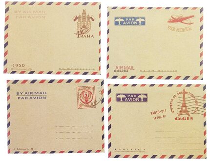 10 Stks/partij Mini Retro Britse Stijl Reizen Envelop Kraftpapier Enveloppen Voor Mini Postkaart Kleine Groet Sobres Invitacion
