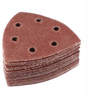 10 Stks/partij Multifunctionele Delta Zand Papier Pads 93Mm Driehoek Haak Loop Schuren Vel 80 Grit Schuren Papier