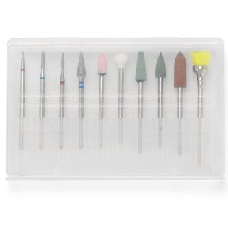 10 stks/partij Nail Boren Set Elektrische Rotary Nagelvijl Frees voor Manicure Burr Elektrische Machine Accessoires Nail Gereedschap
