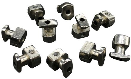 10 Stks/partij Nikkel Plating Zinklegering Grid Vast Blok Voor De 30/40/45 Serie Moer Aluminium Profielen