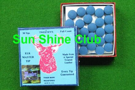 10 stks/partij Originele ELANDEN Mater Snooker Cue Tips 10mm 11mm lederen Blauw Snooker tips Biljart Snooker accessoires blauw mengen