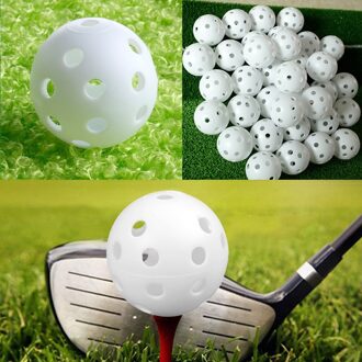 10 Stks/partij Plastic Golf Ballen Whiffle Luchtstroom Hollow Golf Praktijk Training Sport Ballen Indoor Outdoor Praktijk Blue Golf Ballen