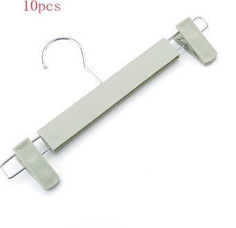 10 stks/partij Plastic Kleerhangers Broek Opslag Hangers met clip Rack Opslag Doek Hanger Droogrekken groen