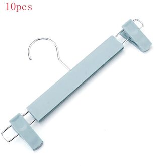 10 stks/partij Plastic Kleerhangers Broek Opslag Hangers met clip Rack Opslag Doek Hanger Droogrekken lucht blauw