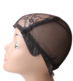 10 Stks/partij Pruik Cap Maken Pruiken Bandjes Ademend Mesh Weven Verstelbare Cap Zwart Beige Bruin