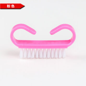 10 Stks/partij Reiniging Nail Borstel Gereedschap Bestand Nail Art Manicure Pedicure Soft Verwijder Dust Plastic Dust Cleaning Borstels roze