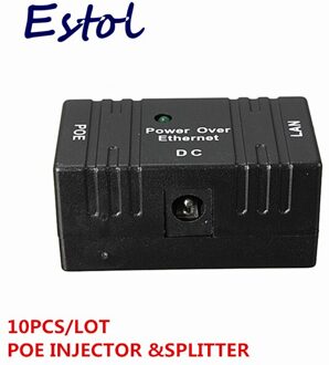 10 Stks/partij RJ45 Connector Poe Injector Power Over Ethernet Adapter Schakelaar Voor Ip Camera, ip Telefoon Adapter Converter Cctv Ap