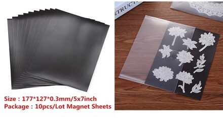 10 Stks/partij Rubber Zachte Magnetische Vel En Opbergdoos/Tas Verzamel Winkel Voor Diy Scrapbooking Album Embossing Papier Kaarten new2021 3