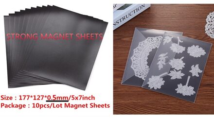 10 Stks/partij Rubber Zachte Magnetische Vel En Opbergdoos/Tas Verzamel Winkel Voor Diy Scrapbooking Album Embossing Papier Kaarten new2021 5