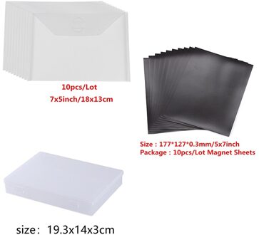 10 Stks/partij Rubber Zachte Magnetische Vel En Opbergdoos/Tas Verzamel Winkel Voor Diy Scrapbooking Album Embossing Papier Kaarten new2021 9