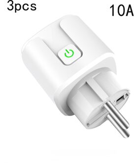 10 Stks/partij Smart Socket Plug Wifi Draadloze Afstandsbediening Socket Adapter En Uitschakelen Met Google Home Alexa Voice controle 3stk 10A