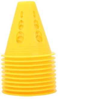 10 Stks/partij Sport Voetbal Rugby Training Kegel Cilinder Outdoor Voetbal Trein Obstakels Voor Rolschaatsen geel