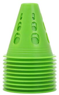 10 Stks/partij Sport Voetbal Rugby Training Kegel Cilinder Outdoor Voetbal Trein Obstakels Voor Rolschaatsen groen