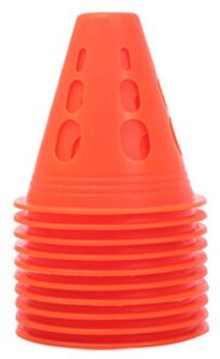 10 Stks/partij Sport Voetbal Rugby Training Kegel Cilinder Outdoor Voetbal Trein Obstakels Voor Rolschaatsen oranje
