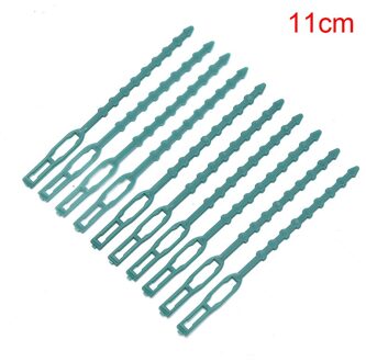 10 Stks/partij Tuinieren Helper Multi-Gebruik Herbruikbare Banden Voor Klimmen Flexibele Plastic Plant Kabelbinders Plant 11cm