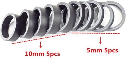 10 stks/partij ud matte Racefiets Vork Headset Spacer Full Carbon Fiets Stem Wasmachine Spacer 1 1/8 "5/10mm ud Matte fietsonderdelen