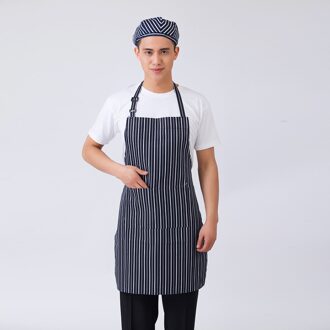 10 stks/partij Unisex Gestreepte Plaid Print Verstelbare Halter Hals Home Keuken Koken Slijtage Schorten Restaurant BBQ Cafe Chef Werk Schort