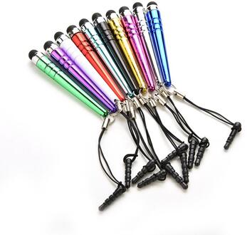 10 Stks/partij Universele Capacitieve Scherm Touch Pen Stylus Voor Smart Pc Laptop Tabletten Pennen Met Stof Stekkers Touch Screen Stylus pennen