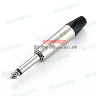 10 Stks/partij Voor Neutrik NP2X 24K Plated Rhodium 2 Pole 6.35 Mm 6.5 Mm Stereo Jack Plug Voor Diy kabel