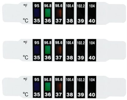 10 Stks/partij Voorhoofd Head Strip Baby Kind Kid Koorts Thermometer Herbruikbare Peuter Koorts Lichaamsverzorging Gezondheid Monitoren 20% Off