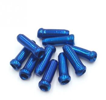 10 Stks/partij Weg Mountainbike Fietsen Fiets Aluminium Remkabel Tips Crimps Fiets Derailleur Shift Cable End Caps blauw