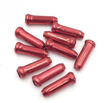 10 Stks/partij Weg Mountainbike Fietsen Fiets Aluminium Remkabel Tips Crimps Fiets Derailleur Shift Cable End Caps rood