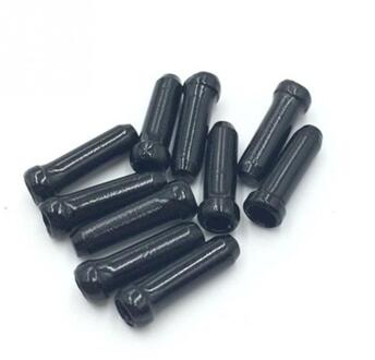 10 Stks/partij Weg Mountainbike Fietsen Fiets Aluminium Remkabel Tips Crimps Fiets Derailleur Shift Cable End Caps zwart