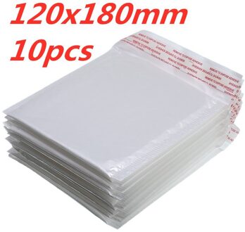 10 Stks/partij Wit Schuim Envelop Tas Verschillende Specificaties Mailers Padded Envelop Met Bubble Mailing Bag 120x180mm