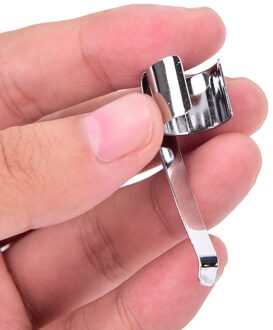 10 Stks/partij Zilver Rvs Klem Zaklamp Clip Zaklamp Mount Houder Pen Clip