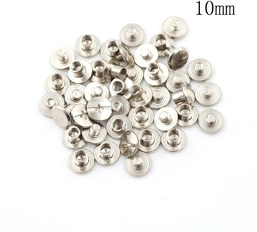 10 Stks/partij Zilver Vernikkelen Nikkel Binding Chicago Schroeven Nail Klinknagels Fotoalbum Lederen Craft 5x6mm M5x10mm