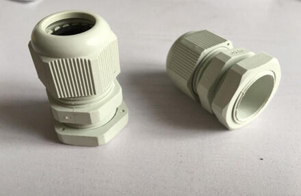 10 STKS PG9 Nylon kabel waterdichte connector plastic kabel vaste hoofd wit