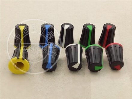 10 stks potentiometer knop cap B Zwart/Half-as potentiometer cap/grote breedte 12mm hoge 15.5mm