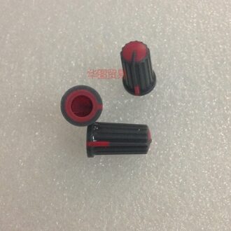 10 stks Rood 90 graden half-as potentiometer knop cap/Mixer Console Licht station DJ Spelen discs knop cap