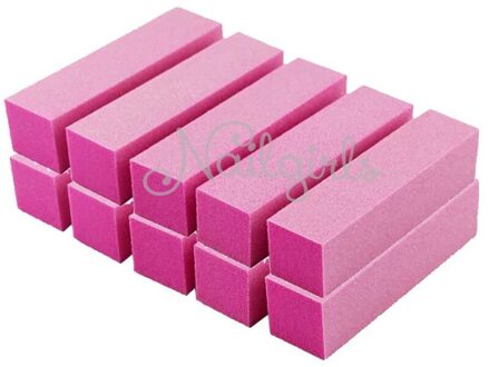10 Stks roze Nail Art Buffer File Block Pedicure Manicure Buffing Schuren Poolse