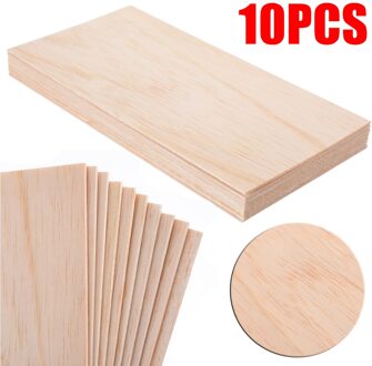 10 Stks/set 200*100*1.5 Mm Balsa Hout Lakens Houten Plaat Voor Diy Huis Vliegtuigen Boot Model speelgoed Craft