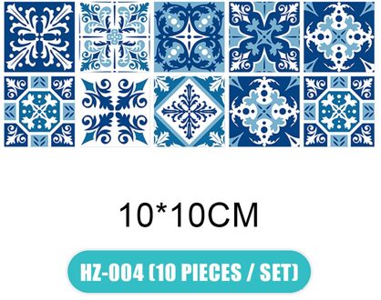 10 Stks/set 3D Visuele Art Geometrische Tegel Decals Stickers Voor Slaapkamer Woonkamer Badkamer Muur HFD889 10x10cm HZ-004