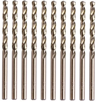10 Stks/set 4Mm M35 Ronde Shank Hss-Co Kobalt Spiraalboor Spiraal Boor