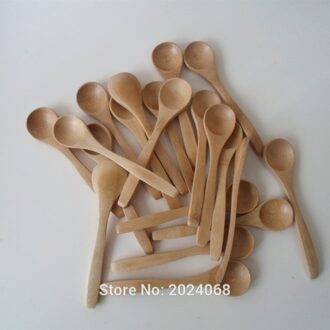 10 Stks/set 5.1Inch Houten Lepel Ecofriendly Servies Bamboe Scoop Koffie Honing Thee Lepel Roerder REME889