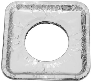 10 Stks/set Aluminiumfolie Gasfornuis Borstel Bescherming Pad Hittebestendig Anti-Fouling Kookplaat Brander Protector