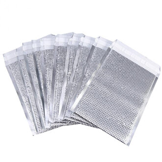 10 Stks/set Aluminiumfolie Geïsoleerde Voedsel Opbergtas Winter Warm Houden Outdoor Picknick Tas Thermische Koeler Fast Food Snack Bag 25-30