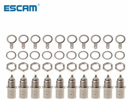 10 Stks/set Bnc Vrouwelijke Moer Schot Soldeer Connector Adapter Voor Video Surveillance